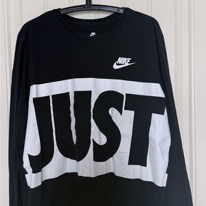 Nike Black Tee with White Logo
